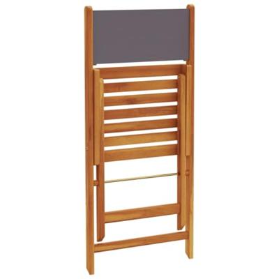 Bistrostoelen 2 st massief acaciahout en stof antracietkleurig