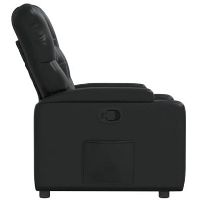 Fauteuil verstelbaar kunstleer zwart