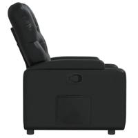 Fauteuil verstelbaar kunstleer zwart - thumbnail