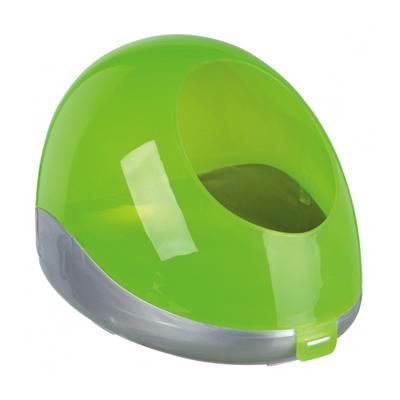 TRIXIE ZANDBAD DEGOES / CHINCHILLA'S KUNSTSTOF GRIJS / TURQUOISE 27X16X18 CM 2 ST