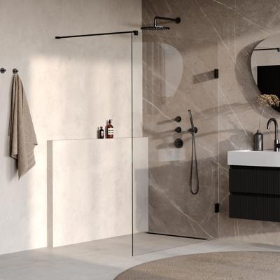 Brauer Void - Inloopdouche - Helder Glas - 140 x 200 cm - incl. Glascoating - Mat Zwart