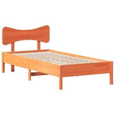 Bedframe zonder matras massief grenenhout wasbruin 90x200 cm Bedframe zonder matras massief grenenhout wasbruin 90x200 cm