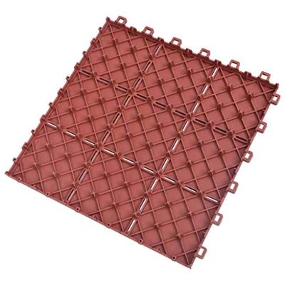 VidaXL Terrastegels 10 st 30,5x30,5 cm kunststof rood - thumbnail