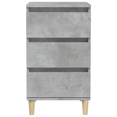 Nachtkastje 40x35x70 cm bewerkt hout betongrijs