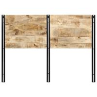 Hoofdeinde 140 cm massief hout mango en ijzer - thumbnail