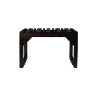 Dutchbone Bankje 'Jakub' Mangohout, kleur Zwart - thumbnail