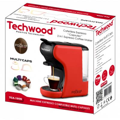 Techwood TCA-195N koffiezetapparaat Handmatig Koffiepadmachine 0,6 l Techwood TCA-195N koffiezetapparaat Handmatig Koffiepadmachine 0,6 l