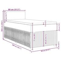 Boxspring met matras fluweel donkergrijs 80x200 cm - thumbnail