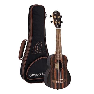 Ortega Ebony Series RUEB-SO sopraan ukelele met gigbag