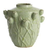 Light & Living Vaas 'Juana' Keramiek, 36cm, kleur Mintgroen - thumbnail