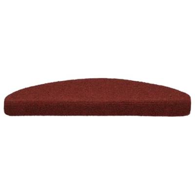 VidaXL Trapmatten zelfklevend 10 st 65x21x4 cm bordeaux rood halfrond groot