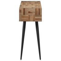 Wandtafel 110x34x80 cm massief gerecycled teakhout - thumbnail