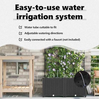 Tuin Bloempot 2 pcs Zwart Staal