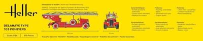 Heller 56780 STARTER KIT Delahaye Type 103 Pompiers Bouwpakket Schaal 1:24