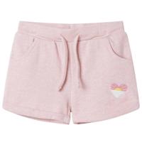 Kindershorts met trekkoord 116 gemengd lichtroze - thumbnail