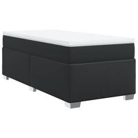 Boxspring met matras kunstleer zwart 90x200 cm - thumbnail