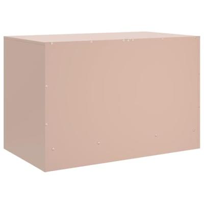 Tv-meubelen 2 st 67x39x44 cm staal roze