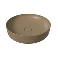 Salenzi Form ronde opbouw waskom met clickwaste mat taupe 45cm - thumbnail