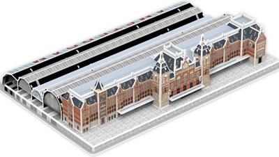Nanostad 3D-puzzel Centraal Station Amserdam karton 81-delig Nanostad 3D-puzzel Centraal Station Amserdam karton 81-delig
