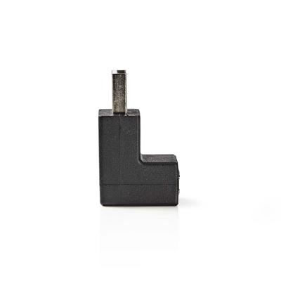 USB-A Adapter | USB 2.0 | USB-A Male | USB-A Female | 480 Mbps | Rond | Vernikkeld | PVC | Zwart | Envelop