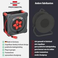 Brennenstuhl Professional Bouwplaats kabelhaspel | KA 3210 5 | IP44 | 33m | H07BQ-F 3G2.5 - 9202330210 - thumbnail
