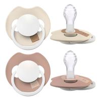 Difrax LOVI Fopspeen Dynamisch 18m+ Prime Glow Ivory Blush - thumbnail
