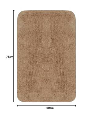 VidaXL Badmattenset stof beige 3-delig VidaXL Badmattenset stof beige 3-delig