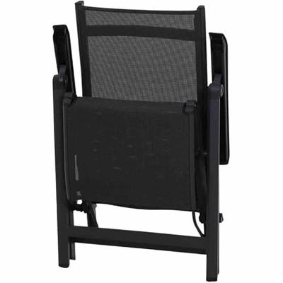 Siena Garden Tesoro Relax M29538 Tuinstoel Aluminium, Kunststof Antraciet (mat), Zwart, Zilver