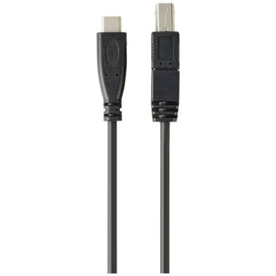 Renkforce USB-kabel USB 3.2 Gen1 USB-C stekker, USB-B stekker 1.80 m Zwart Afscherming totaal RF-5720408