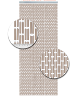 Vliegengordijn Hulzen Verspringen Zand - 100cm x 240cm - thumbnail