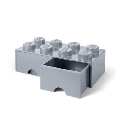 Room Copenhagen LEGO Brick Drawer 8 Grijs opbergdoos - thumbnail