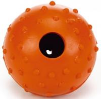 Beeztees massief rubberbal 5 cm oranje - thumbnail