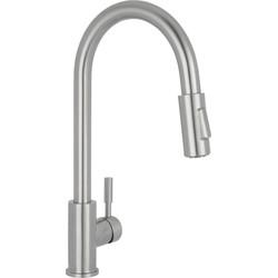 Saqu Berro keukenkraan met uittrekbare handdouche RVS Saqu Berro keukenkraan met uittrekbare handdouche RVS