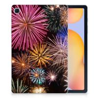 Samsung Galaxy Tab S6 Lite | S6 Lite (2022) Leuke Siliconen Hoes Vuurwerk - thumbnail