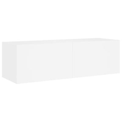 Tv-wandmeubel met LED-verlichting 100x35x31 cm wit