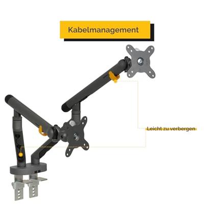 BakkerElkhuizen BE Flexible Dual 88,9 cm (35 ) Zwart Bureau