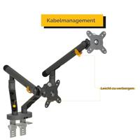 BakkerElkhuizen BE Flexible Dual 88,9 cm (35 ) Grijs Bureau - thumbnail