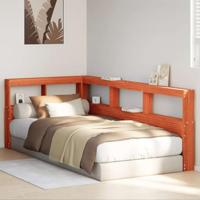 Boekenkast Hoofdeinde L-vormig 90 cm grenenhout wasbruin - thumbnail