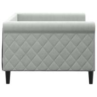 Slaapbank 90x200 cm fluweel lichtgrijs - thumbnail