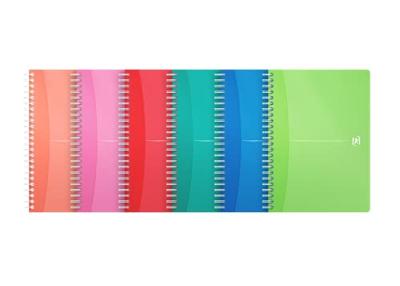 Spiraalblok Oxford MyColours A5 lijn 90vel assorti | 5 stuks