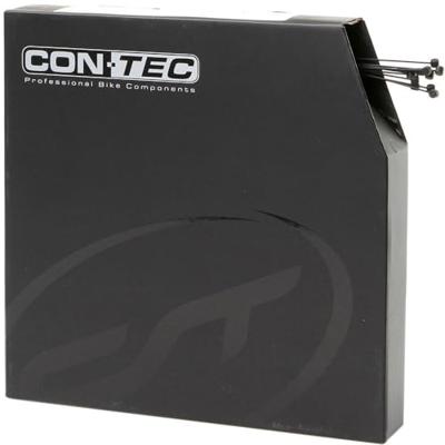 Diverse CONTEC Remkabel 'Stop++' staal, PTFE, Ø 1,5 mm, 2000 mm lang, werkplaatsbox 50 stuks, met rolnippel, Sporting_Goods Unisex volwassenen, zwart, eenheidsmaat