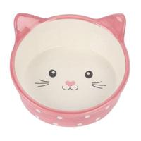 Happy Pet voerbak kat polka roze / creme - thumbnail