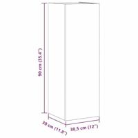 Wand TV-kast Zwart eiken 30.5 x 30 x 90 cm Bewerkt hout - thumbnail