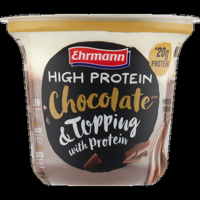 Ehrmann High Protein Chocolate & Topping with Protein 200 g bij Jumbo - thumbnail