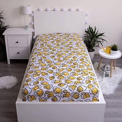 Bier hoeslaken eenpersoons 90 x 200 cm