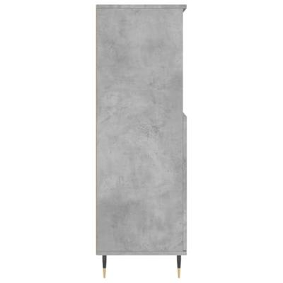 Hoge kast 60x36x110 cm bewerkt hout betongrijs