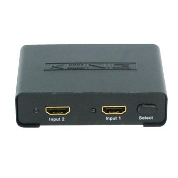 HDMI switch met versterker 2-poorts HDMI switch met versterker 2-poorts