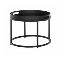 MUST Living Salontafel 'Golden Fiber' 50cm, kleur Zwart - thumbnail