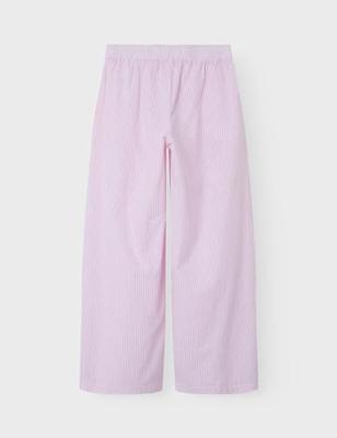 Name it zomer broek meisjes - roze - NknJela - wide leg fit