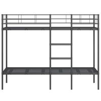 Stapelbed zonder matras 80x200 cm staal zwart - thumbnail